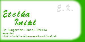 etelka knipl business card